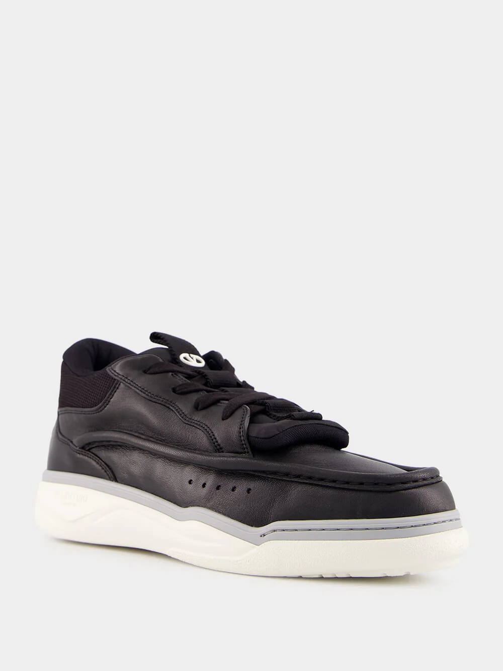 Calfskin Leather Mid-Top Sneakers - Image 2