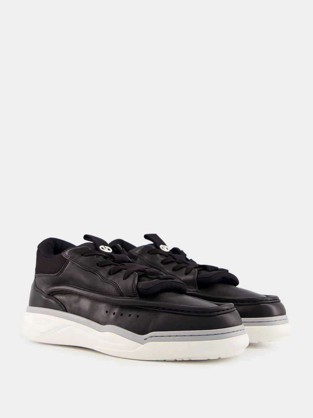 Calfskin Leather Mid-Top Sneakers - Image 3