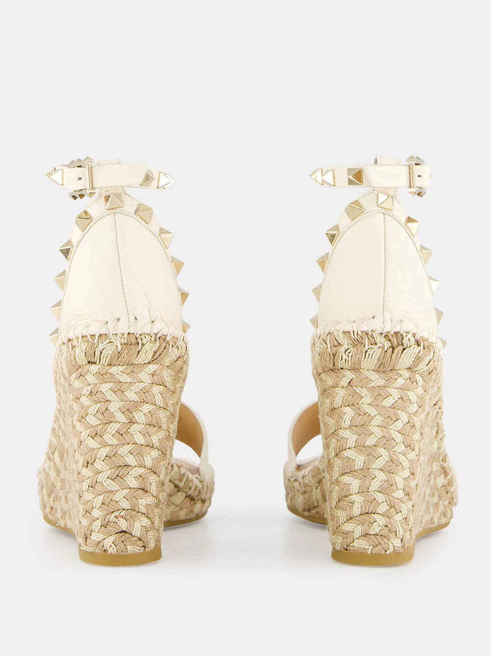 Gold Rockstud Wedge Espadrilles - Image 4
