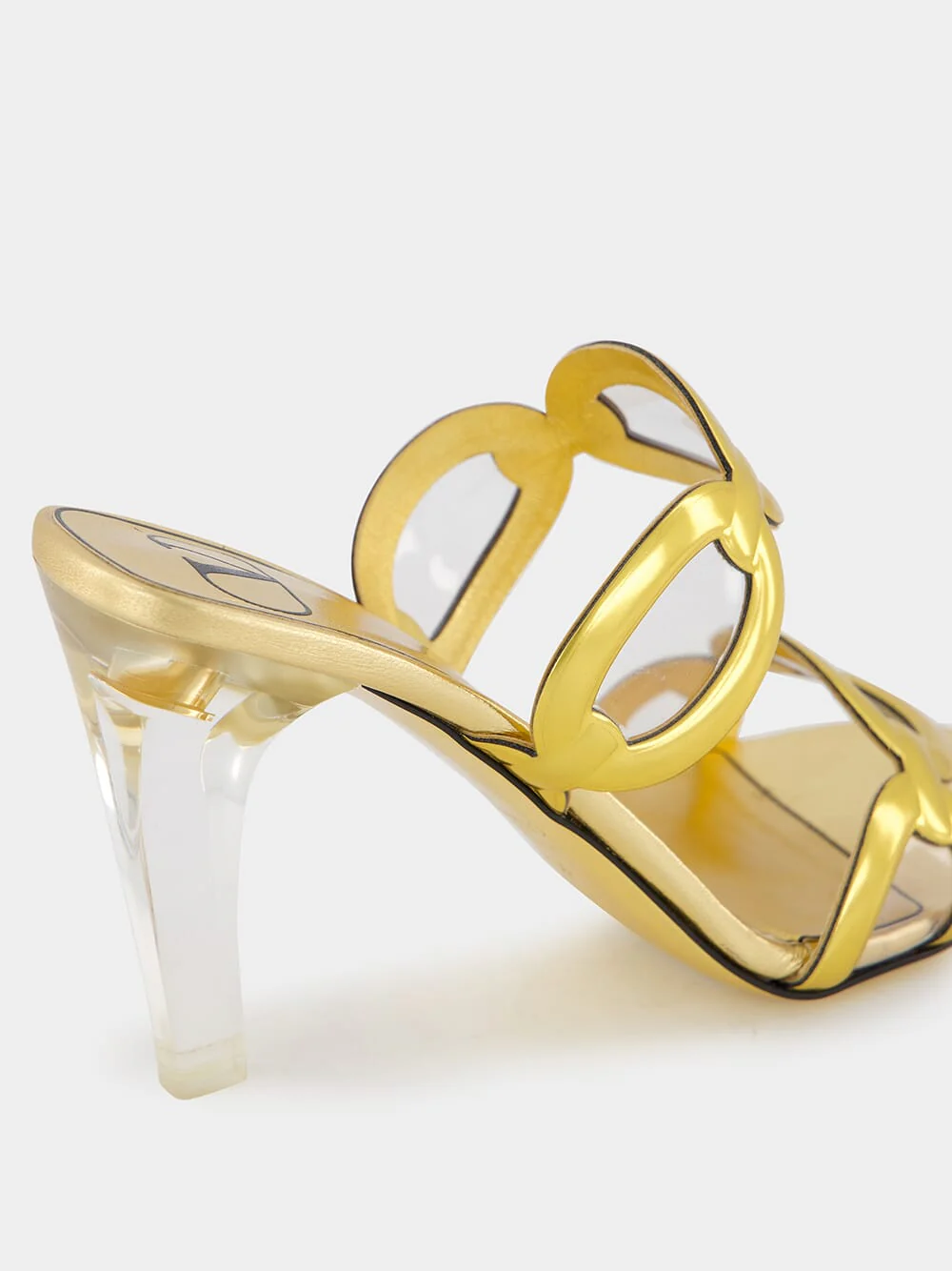 Gold-Tone Chain-Link Heels - Image 7