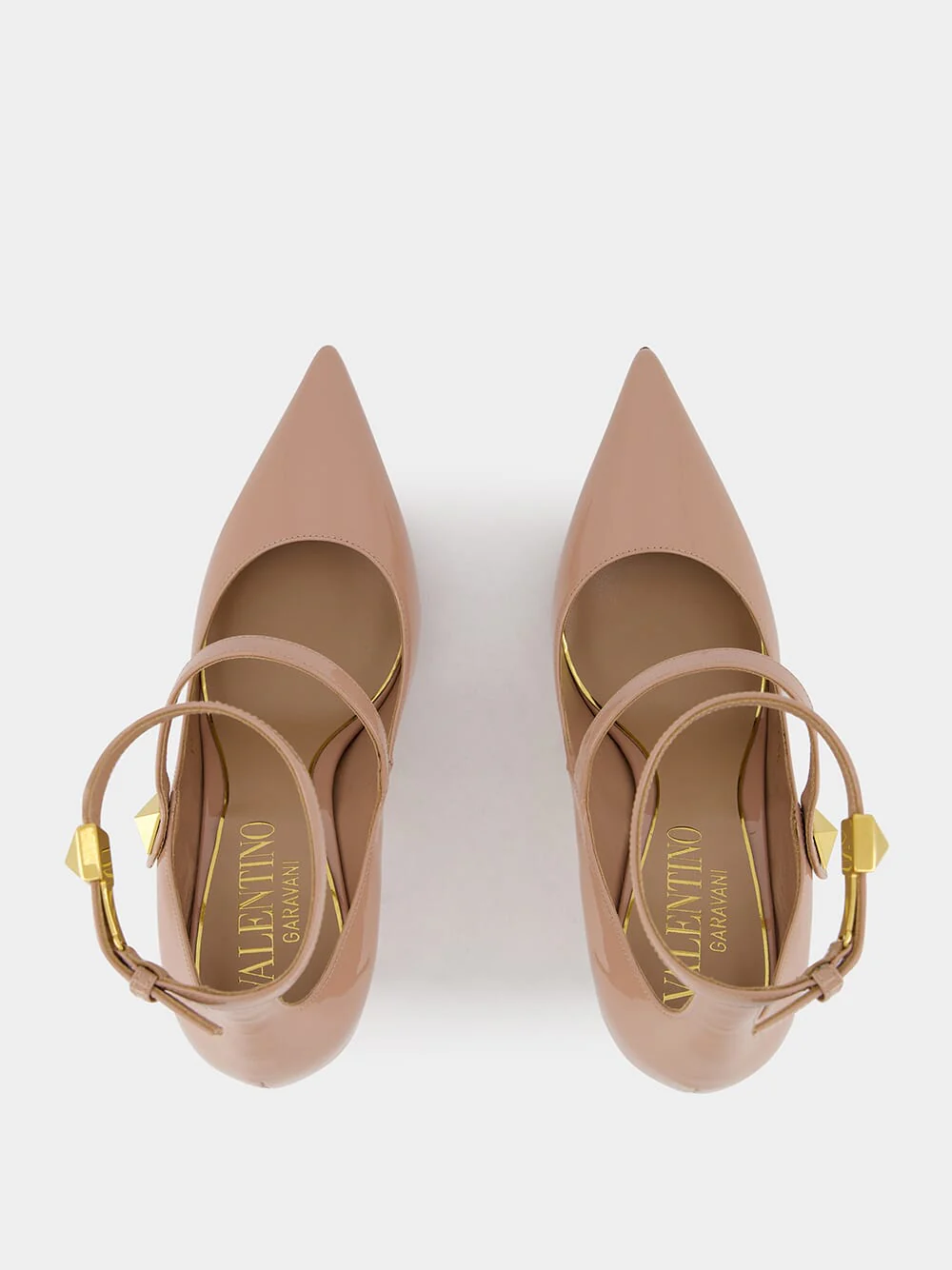Roman Stud Patent Tiptoe 100mm Pumps - Image 4