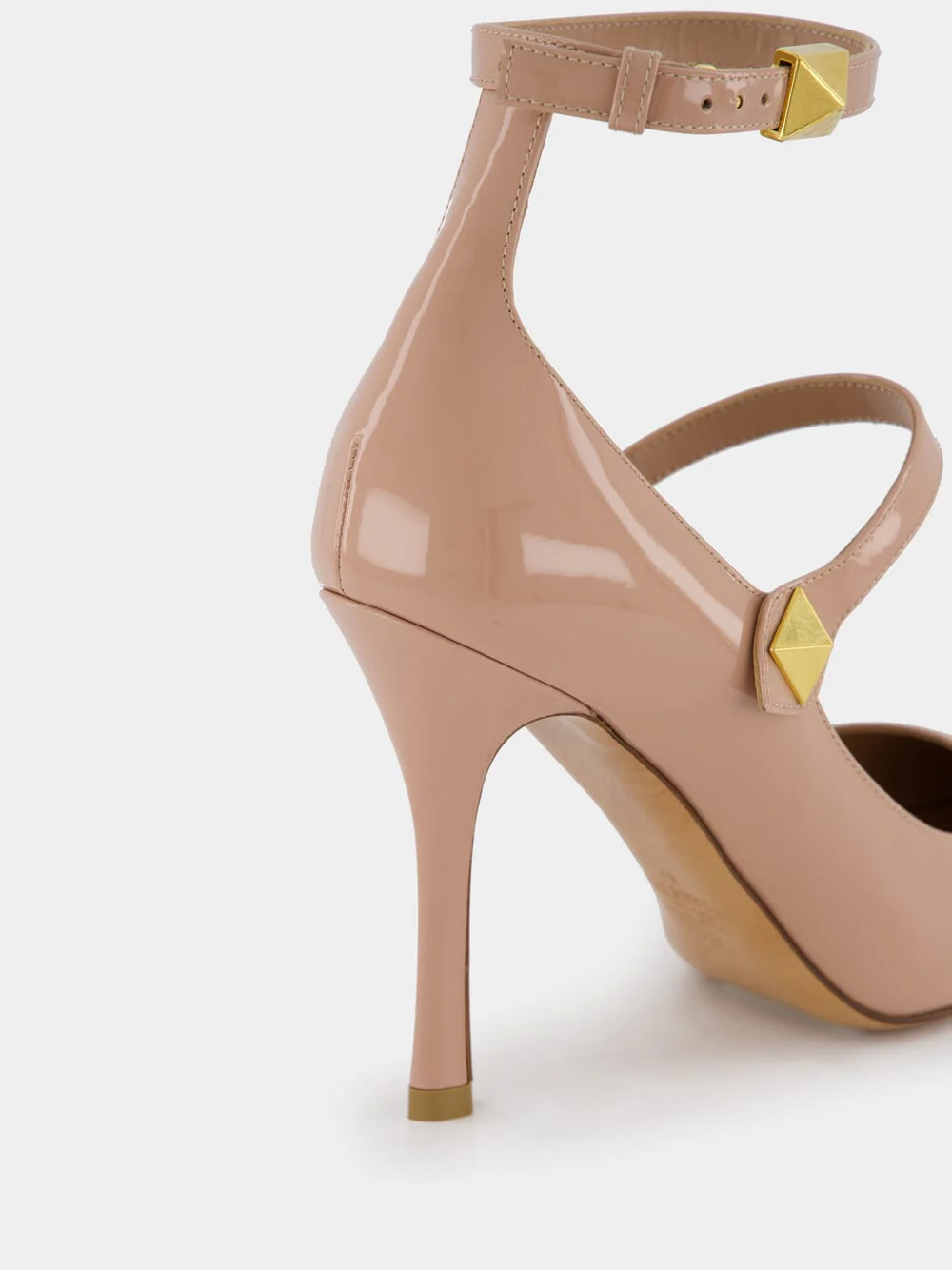 Roman Stud Patent Tiptoe 100mm Pumps - Image 6