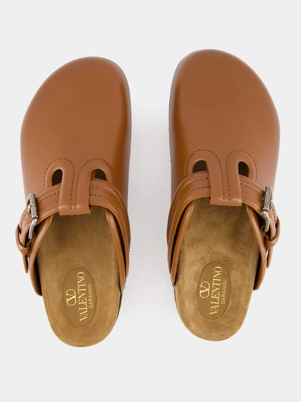 Tobacco Calfskin Leather Sabot - Image 4
