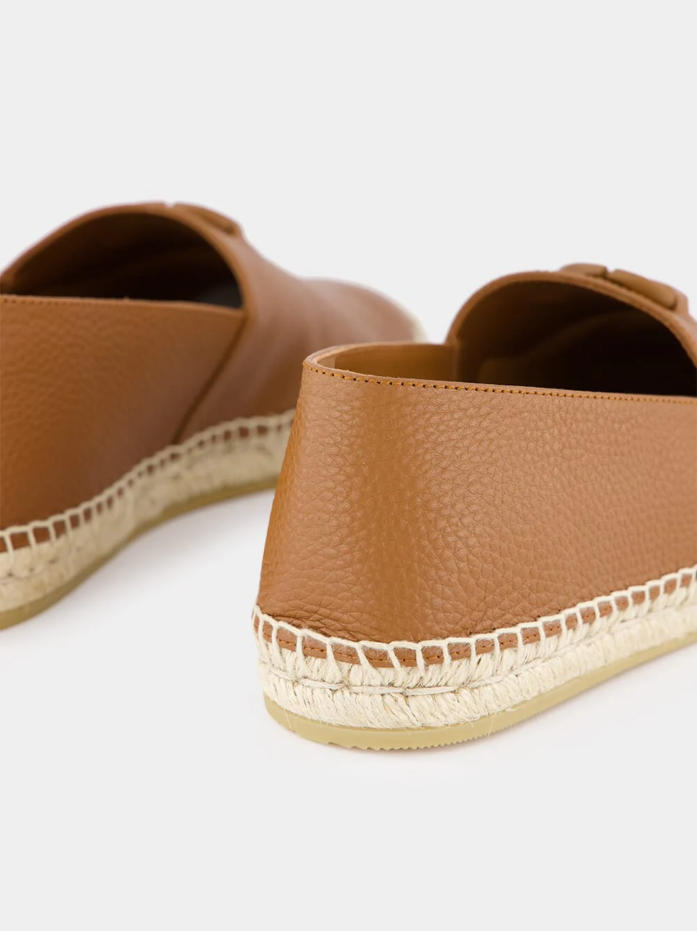Tobacco Leather Espadrilles - Image 6