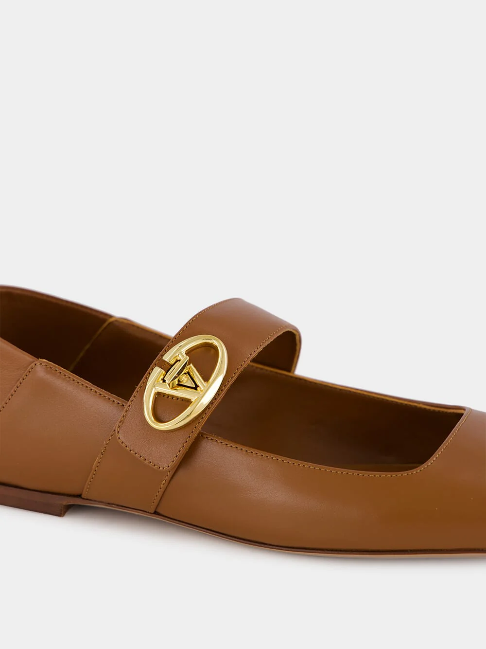 Tobacco VLogo Locker Mary Jane Ballerina Flats - Image 6