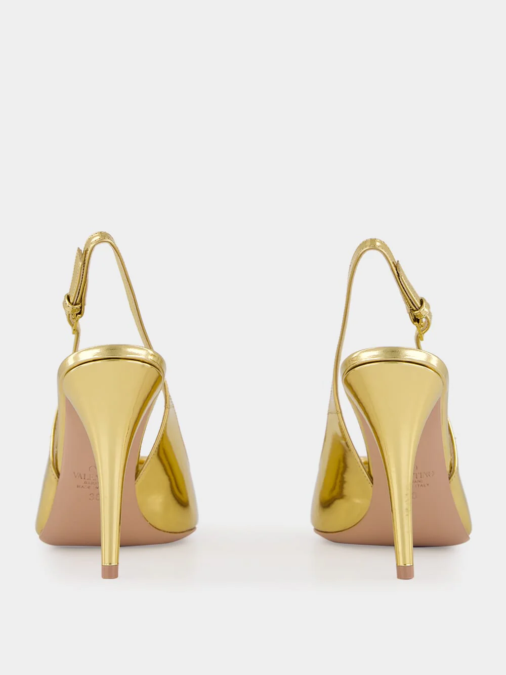 VLogo Signature Leather Slingback Pumps - Image 5
