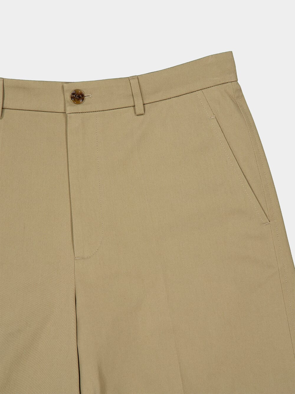 Beige Cotton Gabardine Bermuda Shorts - Image 5