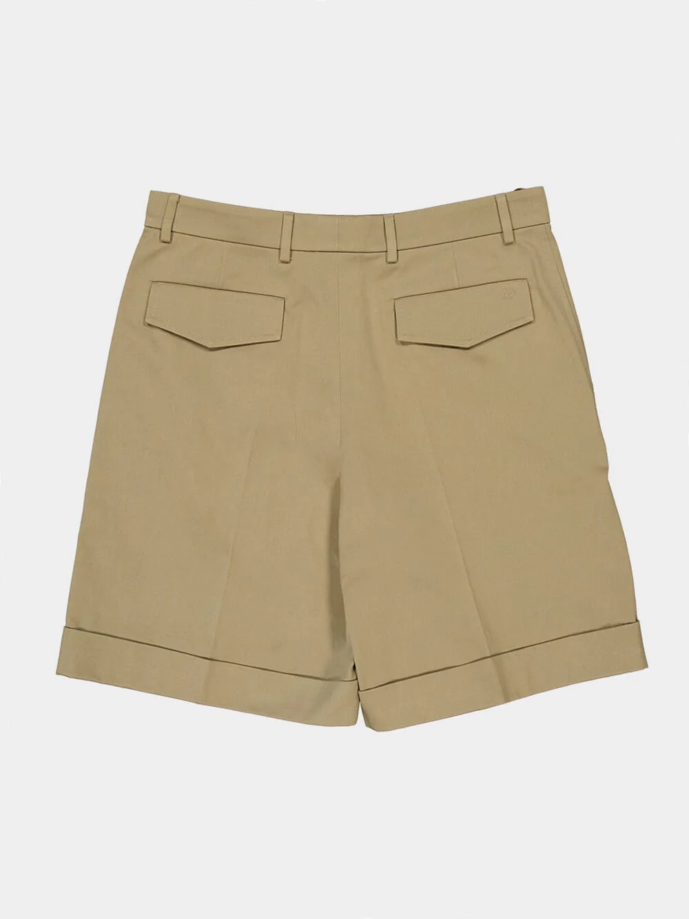 Beige Cotton Gabardine Bermuda Shorts - Image 8