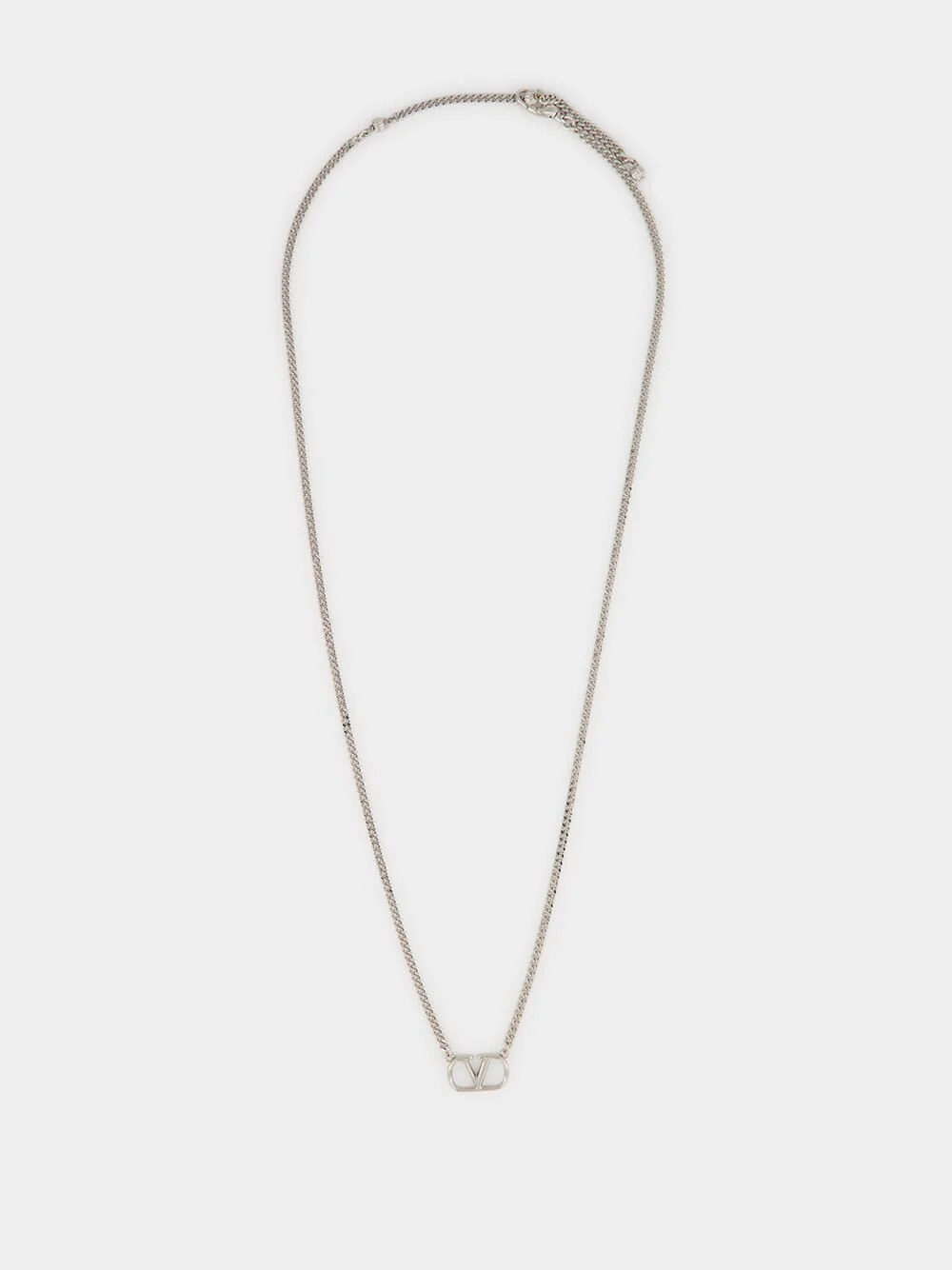 Silver VLogo Signature Necklace