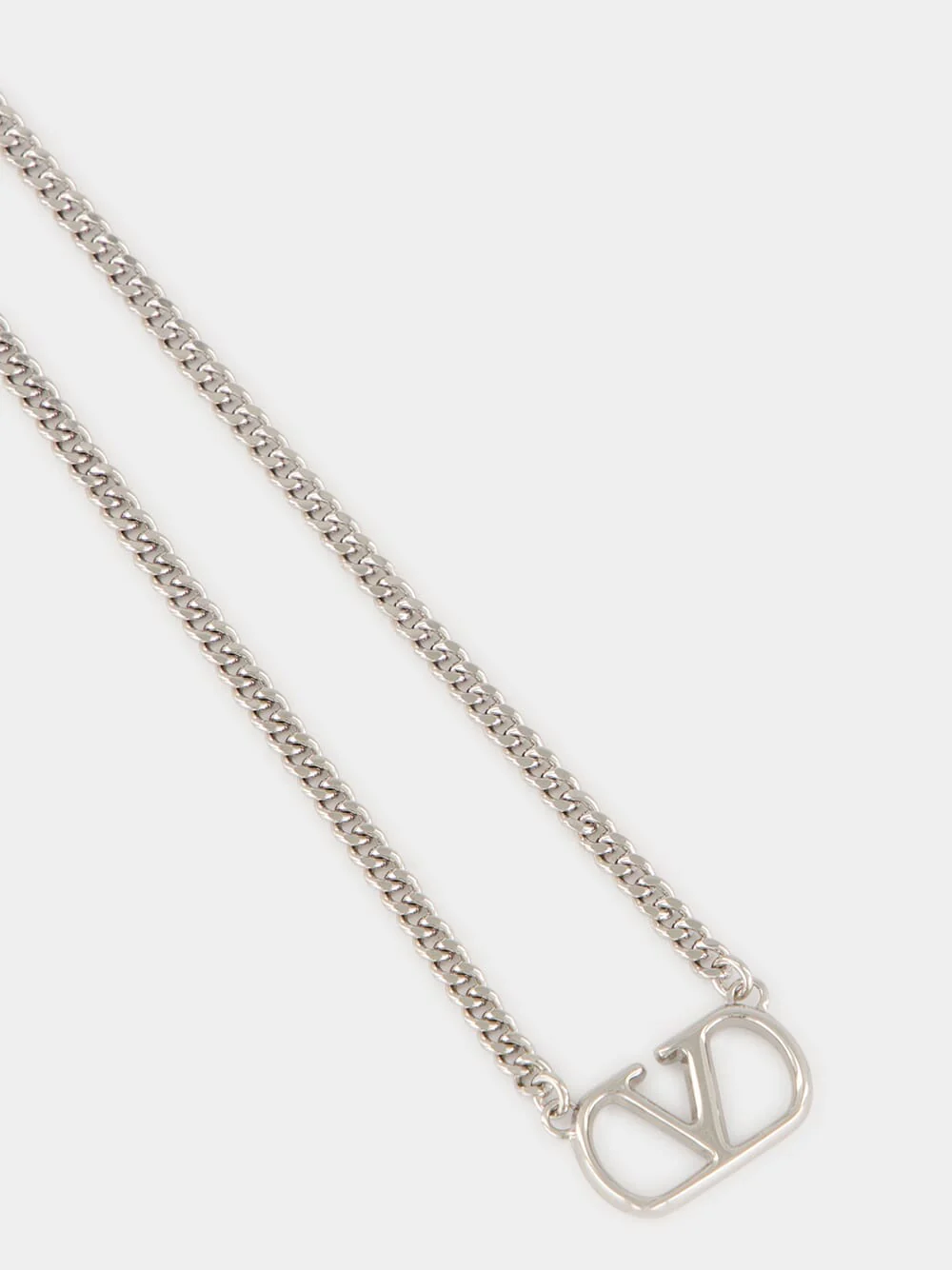 Silver VLogo Signature Necklace - Image 3