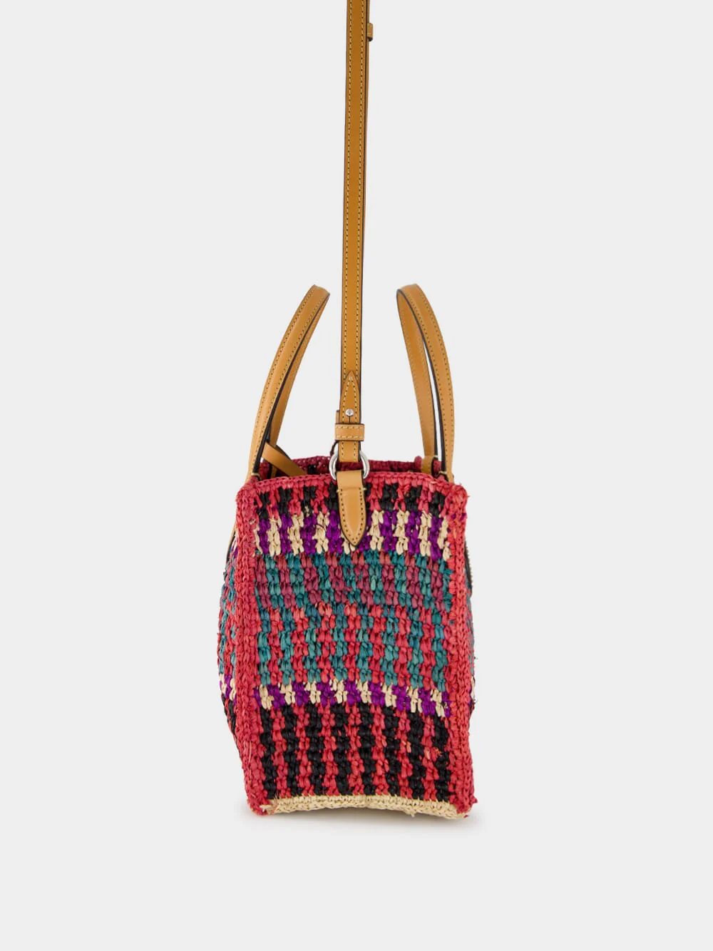 Small Crochet Raffia Tote Bag with VLogo - Image 4