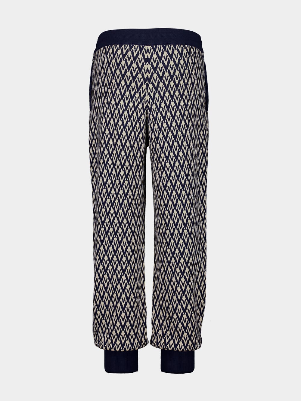 Toute la V Jacquard Wool Knit Trousers - Image 3