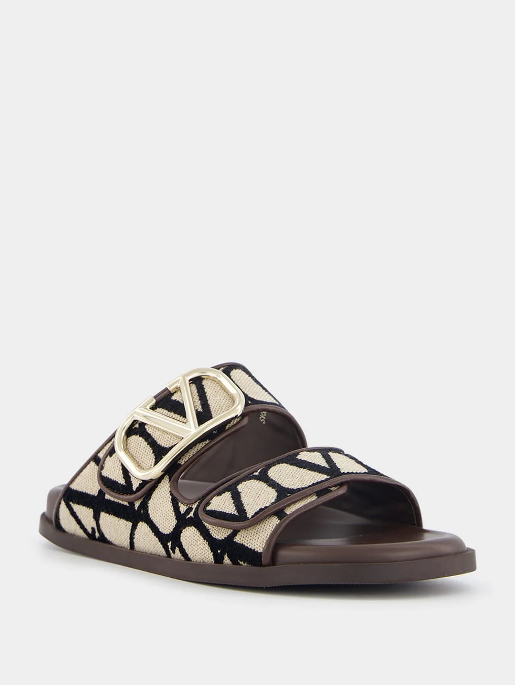 V-Logo Leather Slides - Image 2