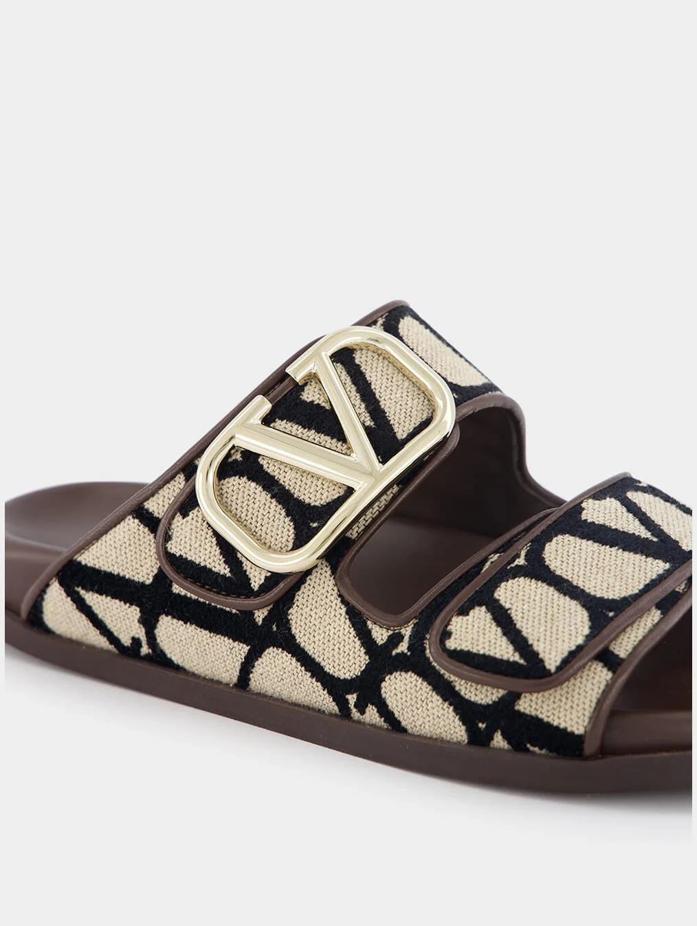 V-Logo Leather Slides - Image 6