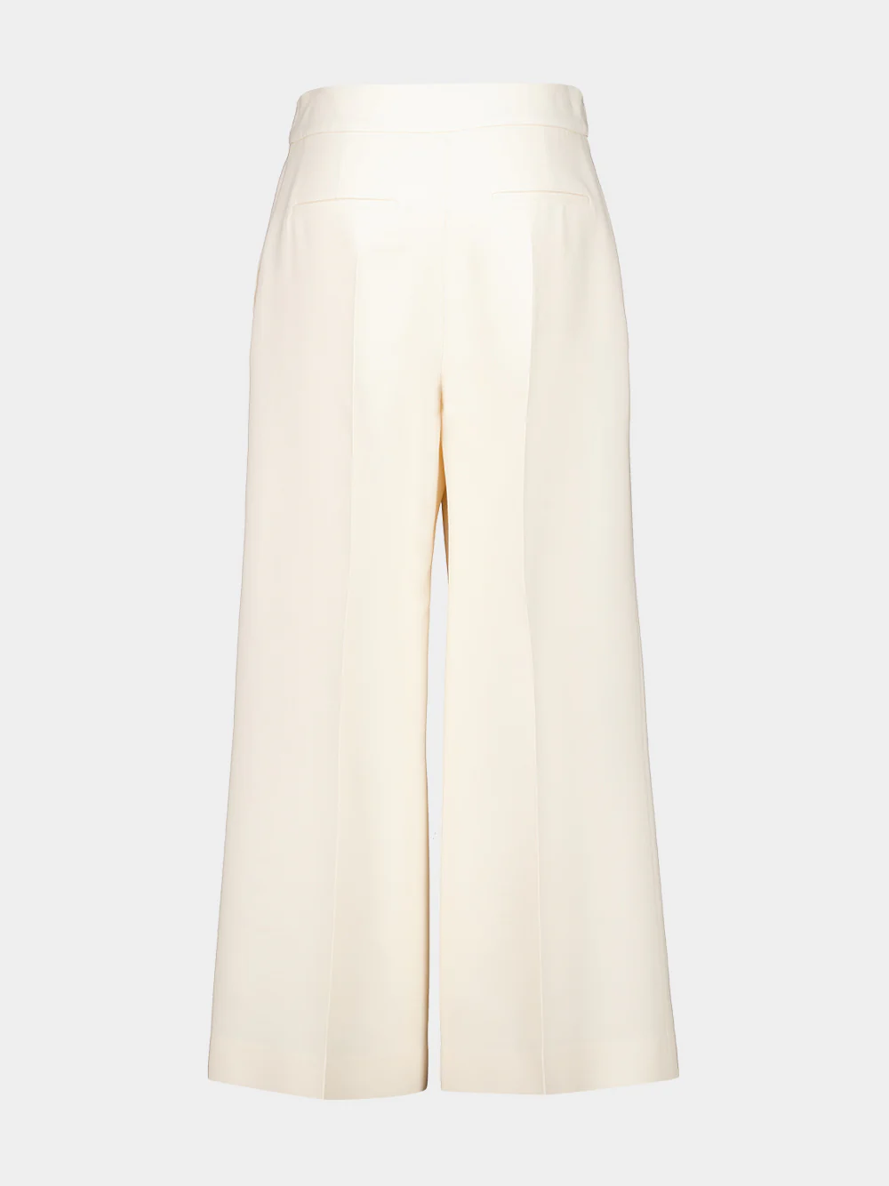 Vanilla Crepe Couture Wide-Leg Trousers - Image 2