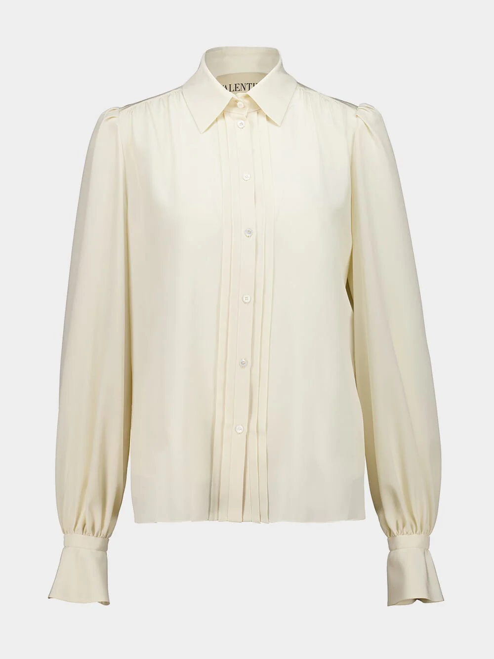 Vanilla Silk Crêpe de Chine Long Sleeve Shirt