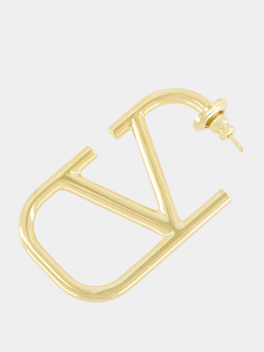 VLogo Signature Earrings Gold Brass - Image 2