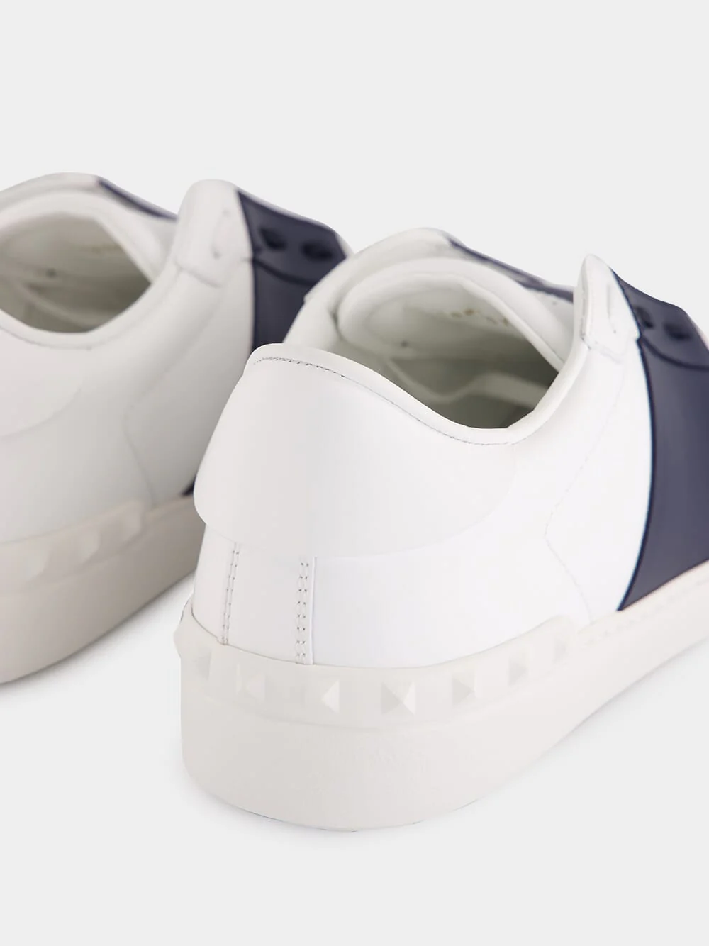 White and Blue Calfskin Open Sneaker - Image 6