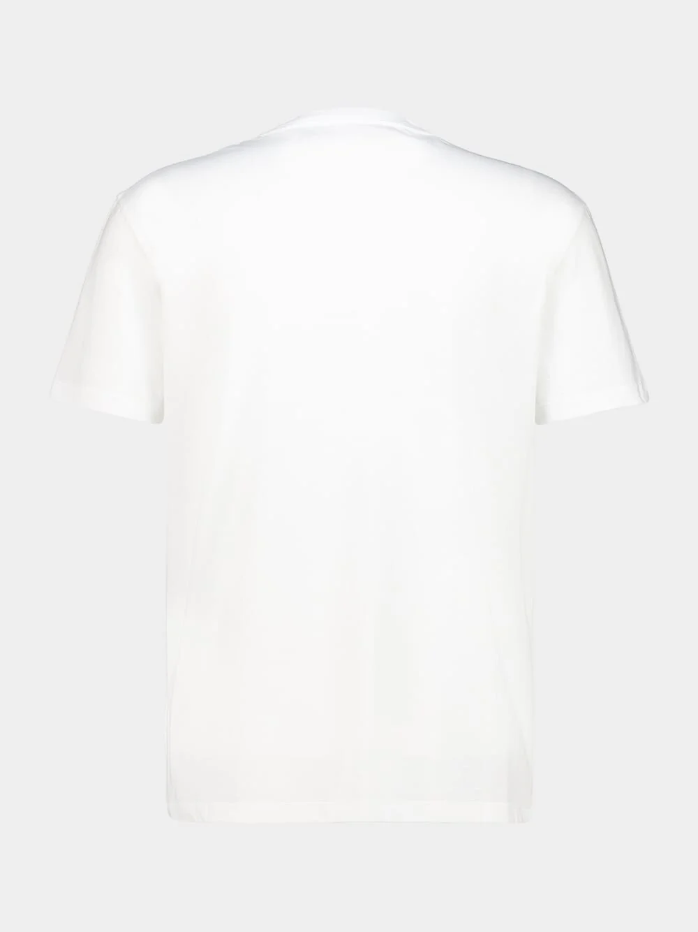 White Cotton T-Shirt with VLogo Embroidery - Image 2