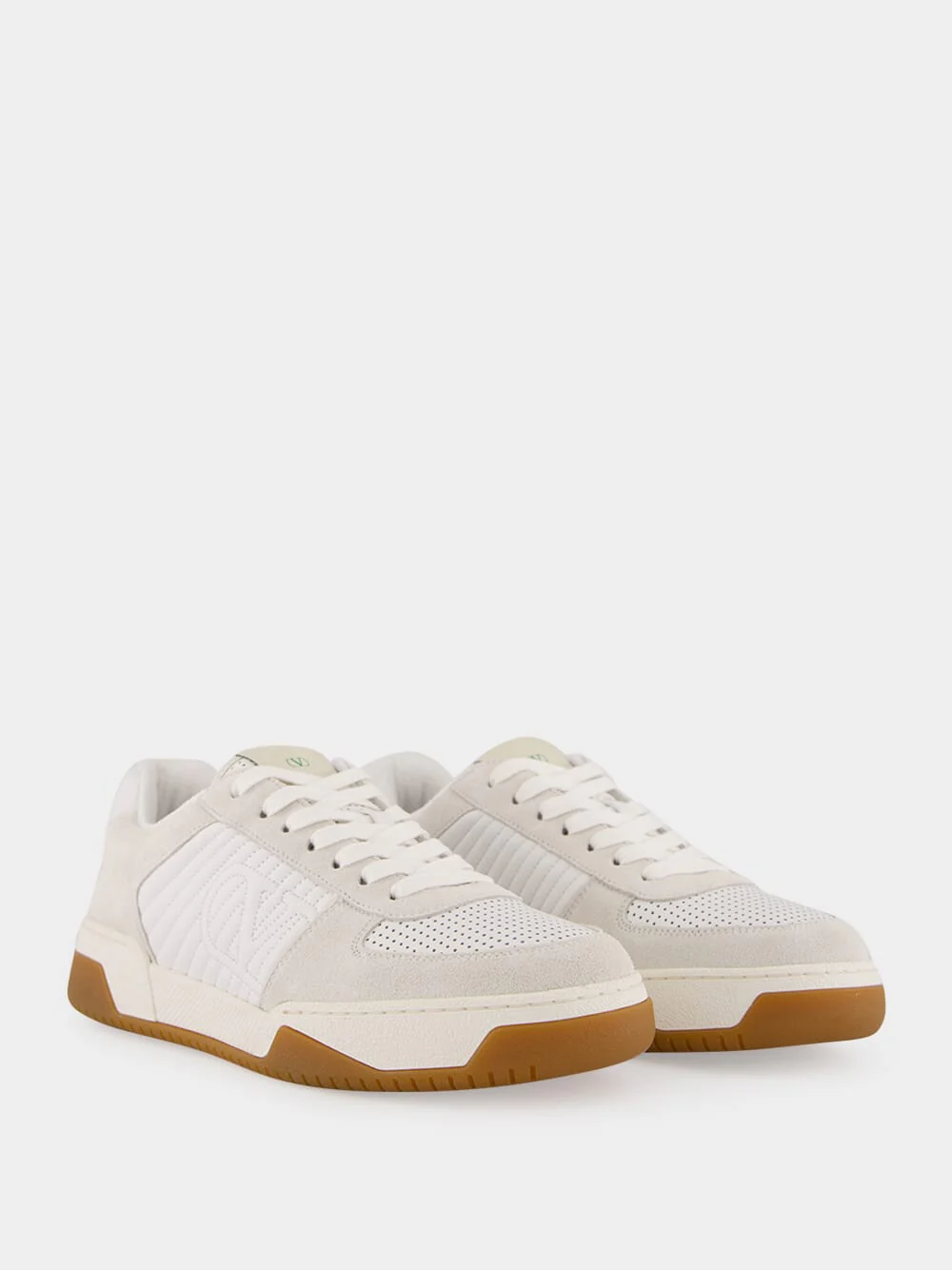 White Sparry Split Leather and Nappa Sneakers - Image 3