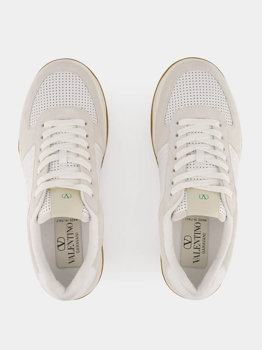 White Sparry Split Leather and Nappa Sneakers - Image 4