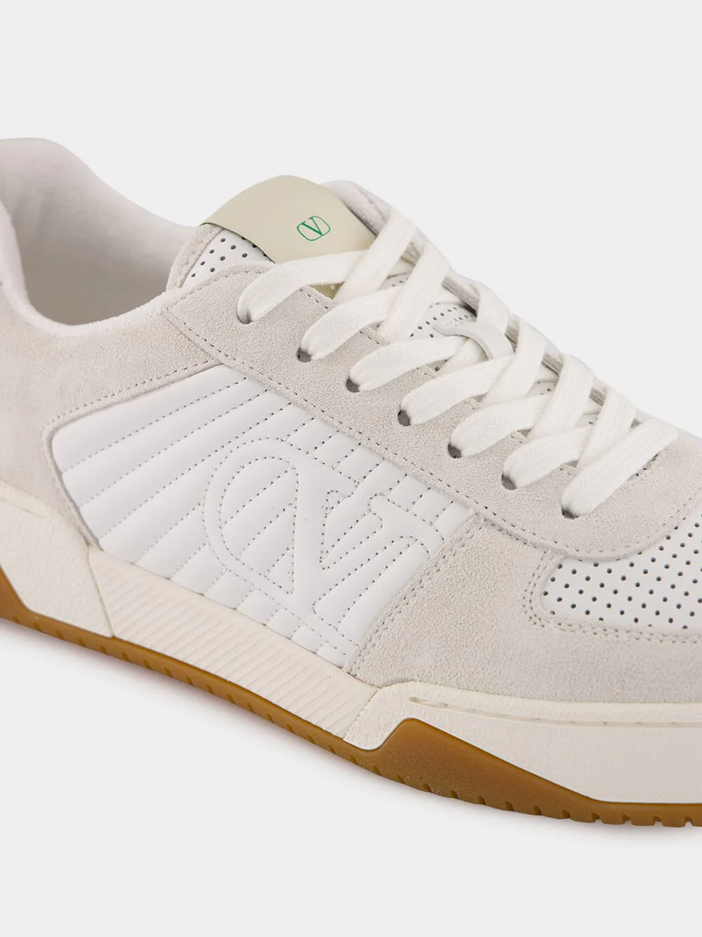 White Sparry Split Leather and Nappa Sneakers - Image 6