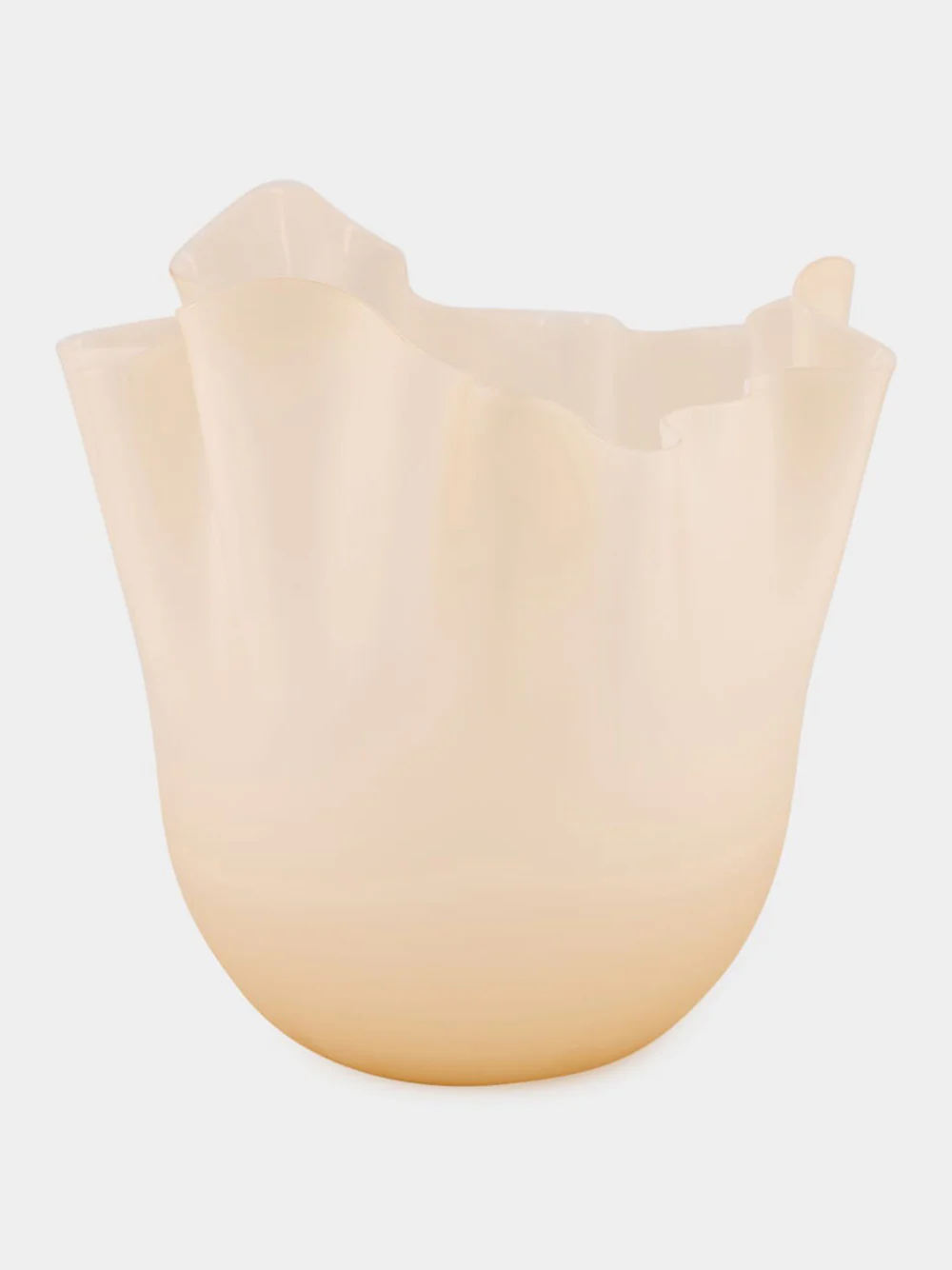 Beige Fazzoletto 24 Murano Glass Vase