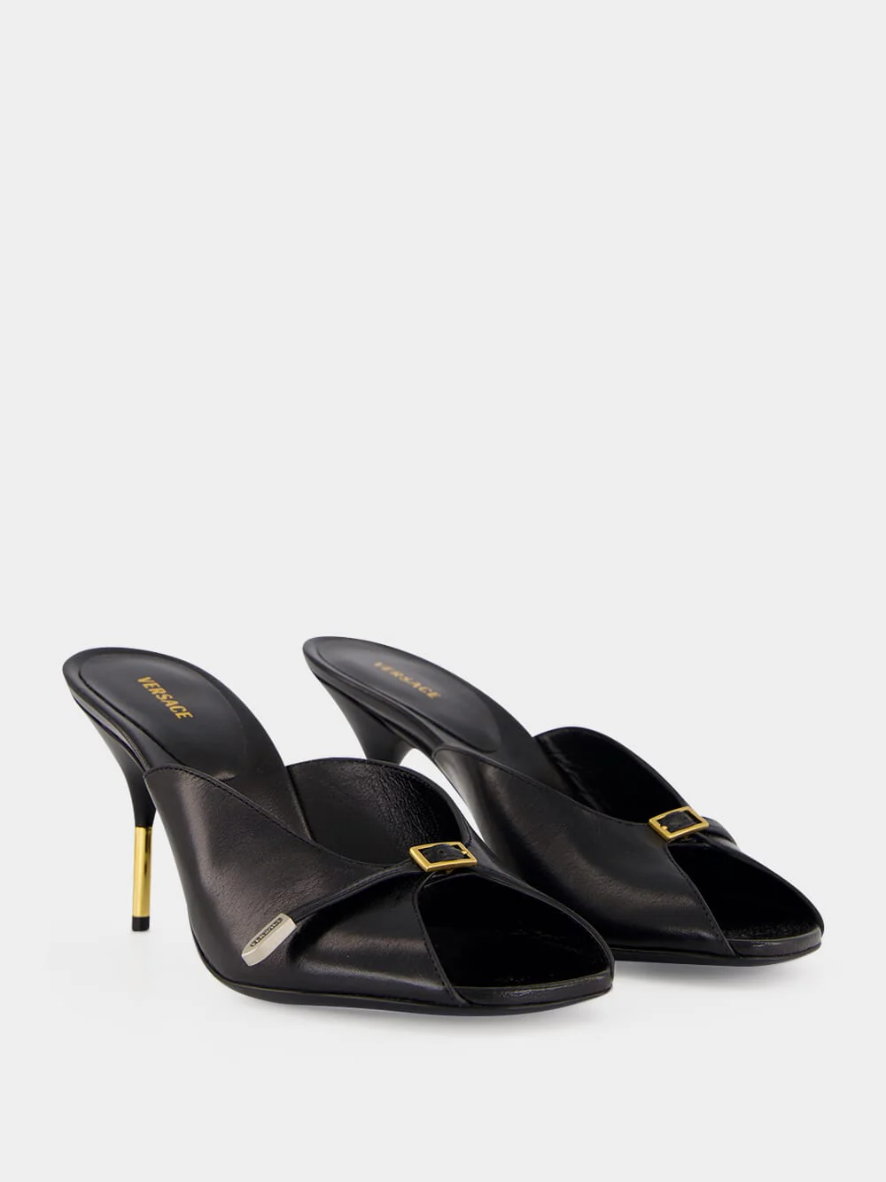 Black Nyx 80 Leather Mules - Image 4