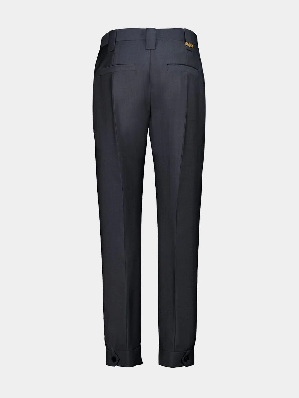Grey Wool-Mohair Straight Formal Trousers - Image 3