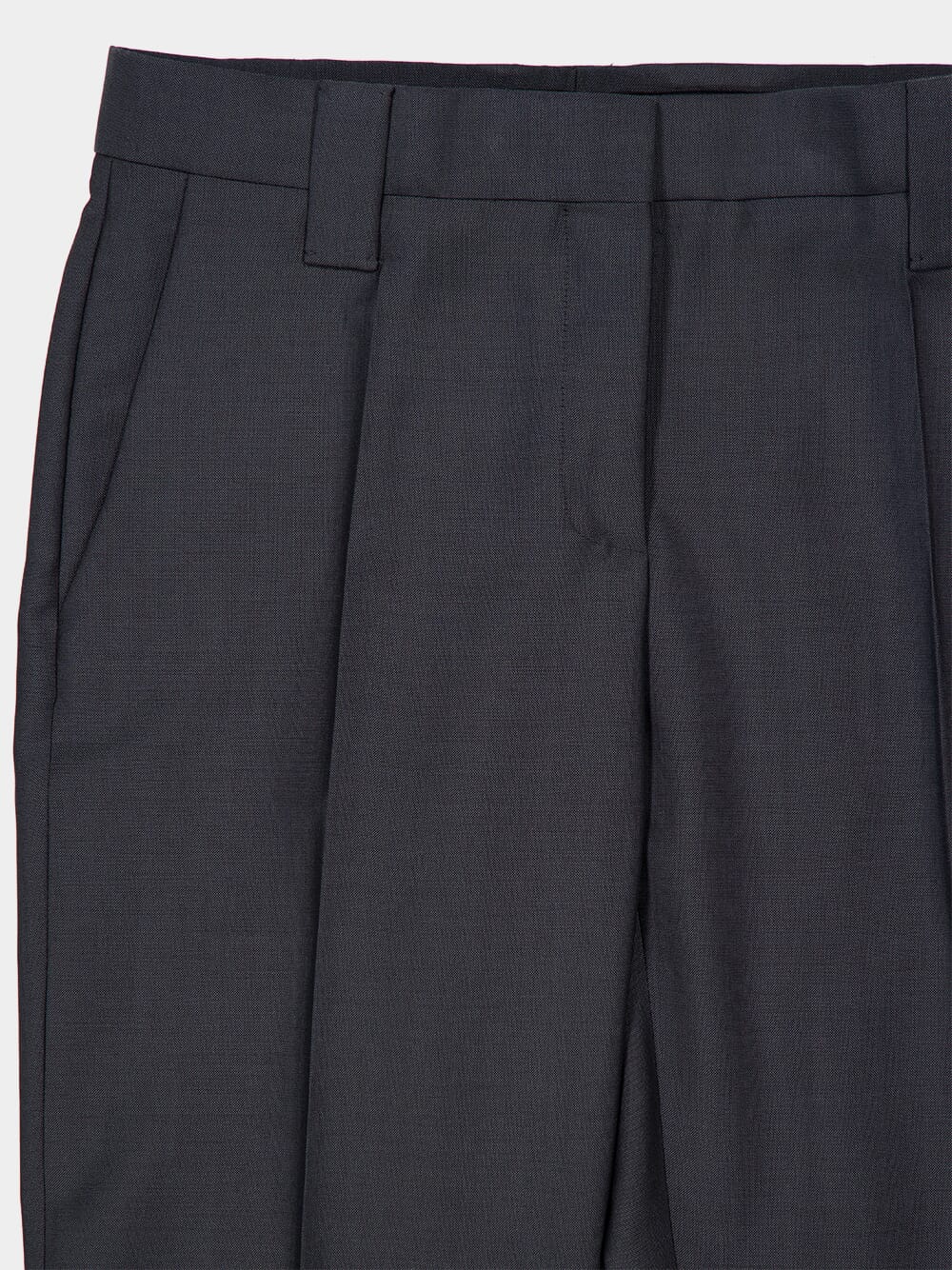 Grey Wool-Mohair Straight Formal Trousers - Image 5