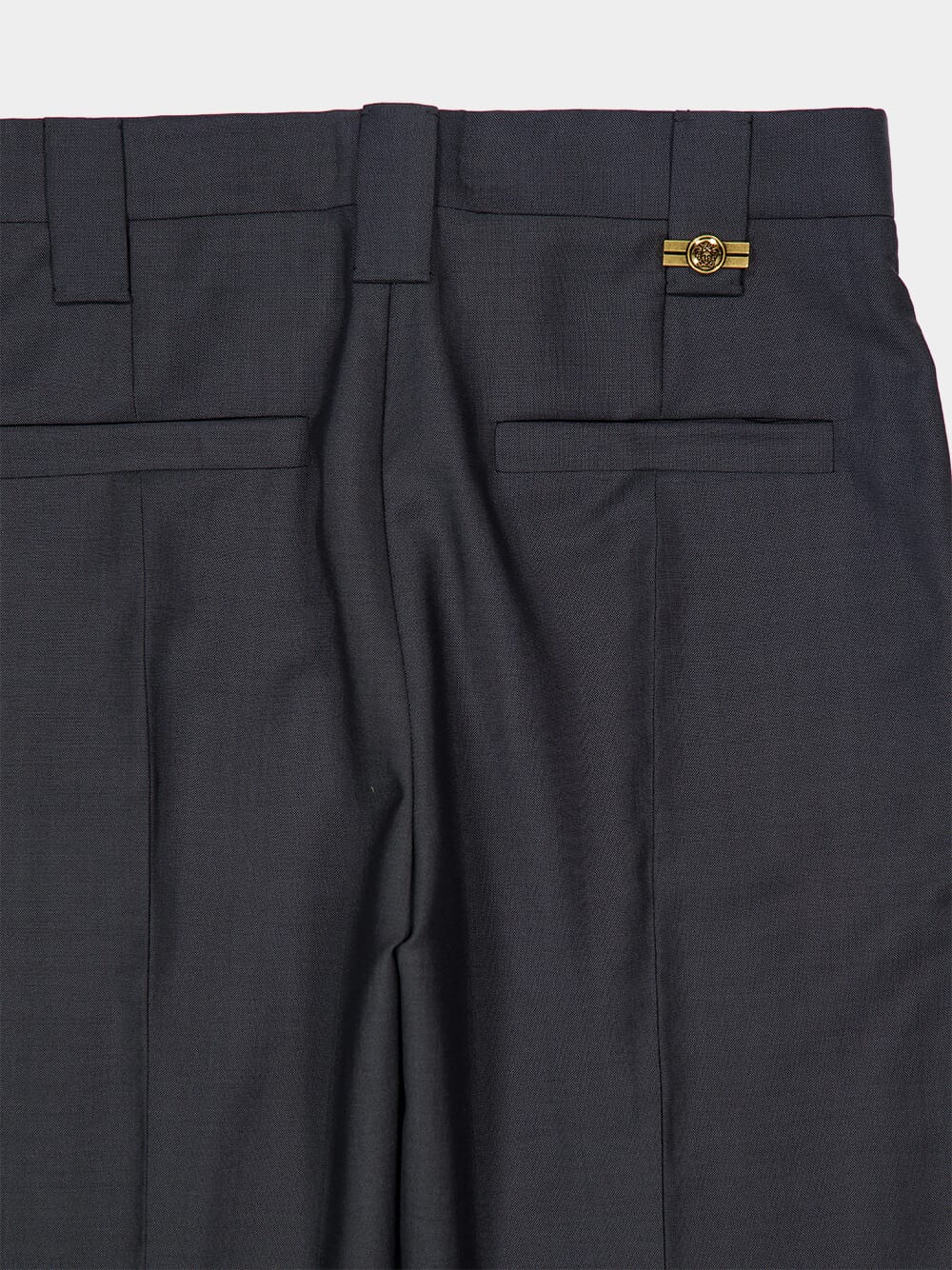 Grey Wool-Mohair Straight Formal Trousers - Image 6