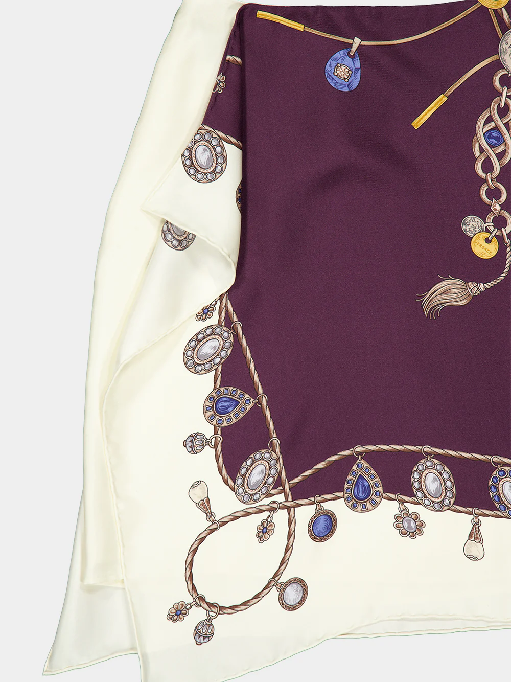 Burgundy Stolen Jewels Silk Mini Skirt - Image 5
