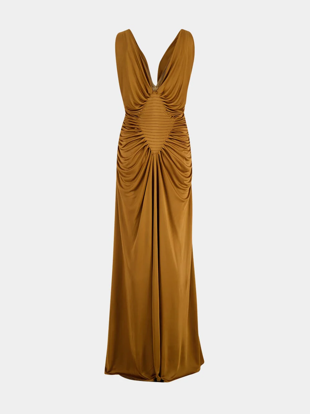 Tobacco Brown Sleeveless Maxi Dress - Image 2