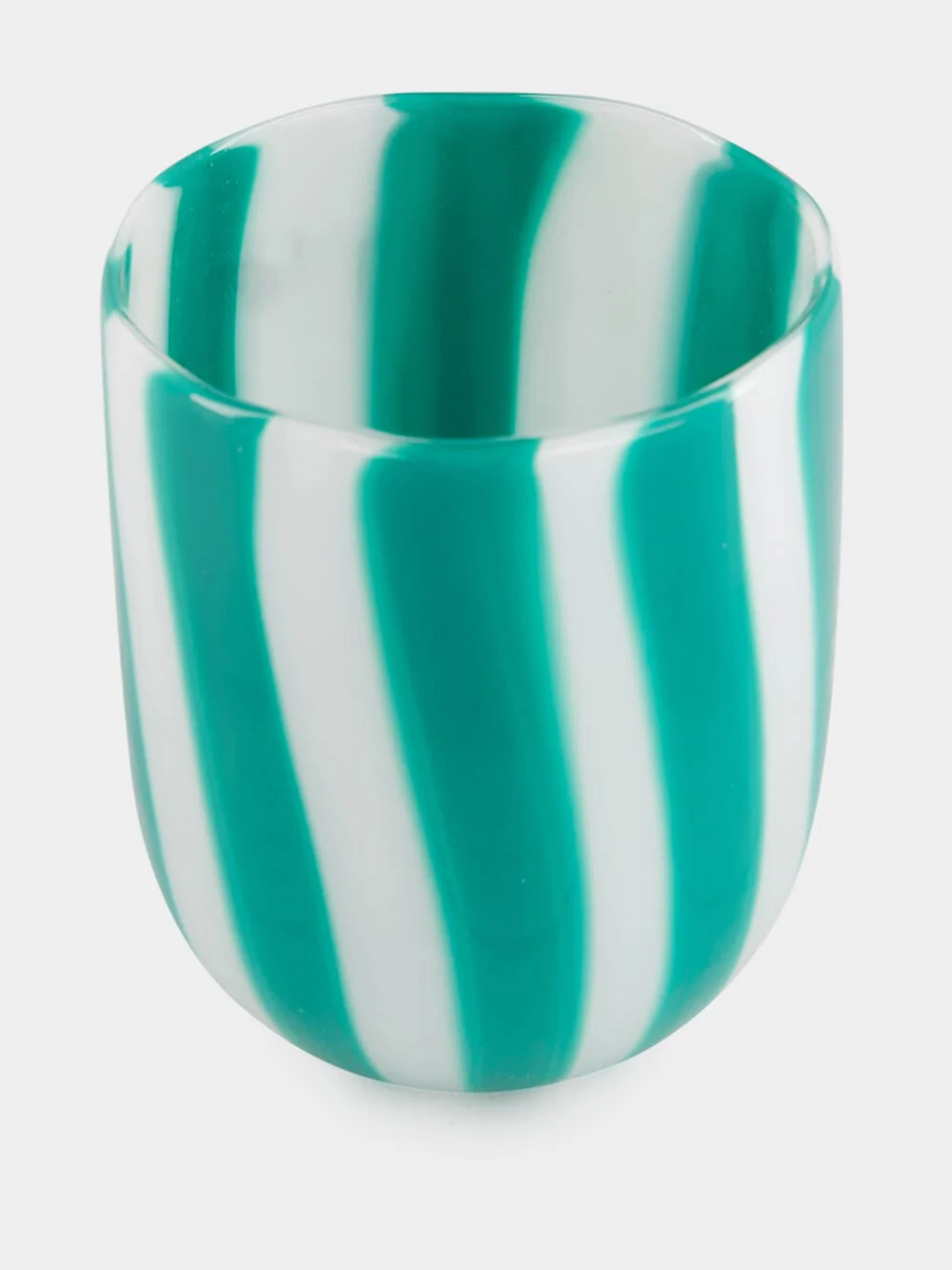 Forest Green Cane Glass Tumbler - Image 2