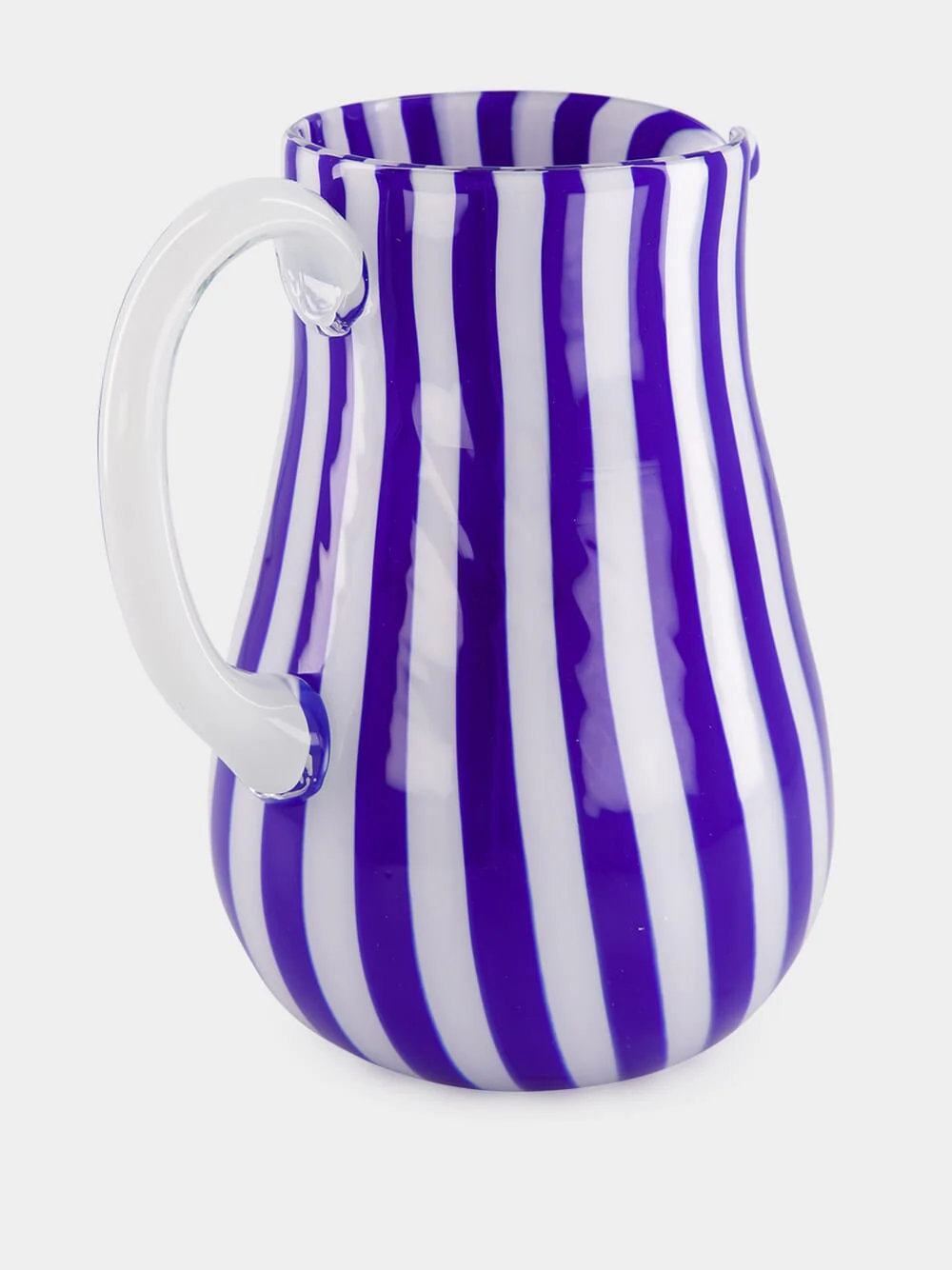 Royal Blue Stripes Murano Glass Jar - Image 2