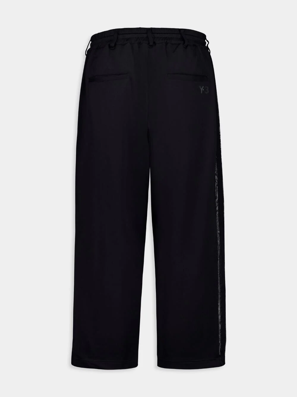 Black 3-Stripes Mesh Casual Trousers - Image 2