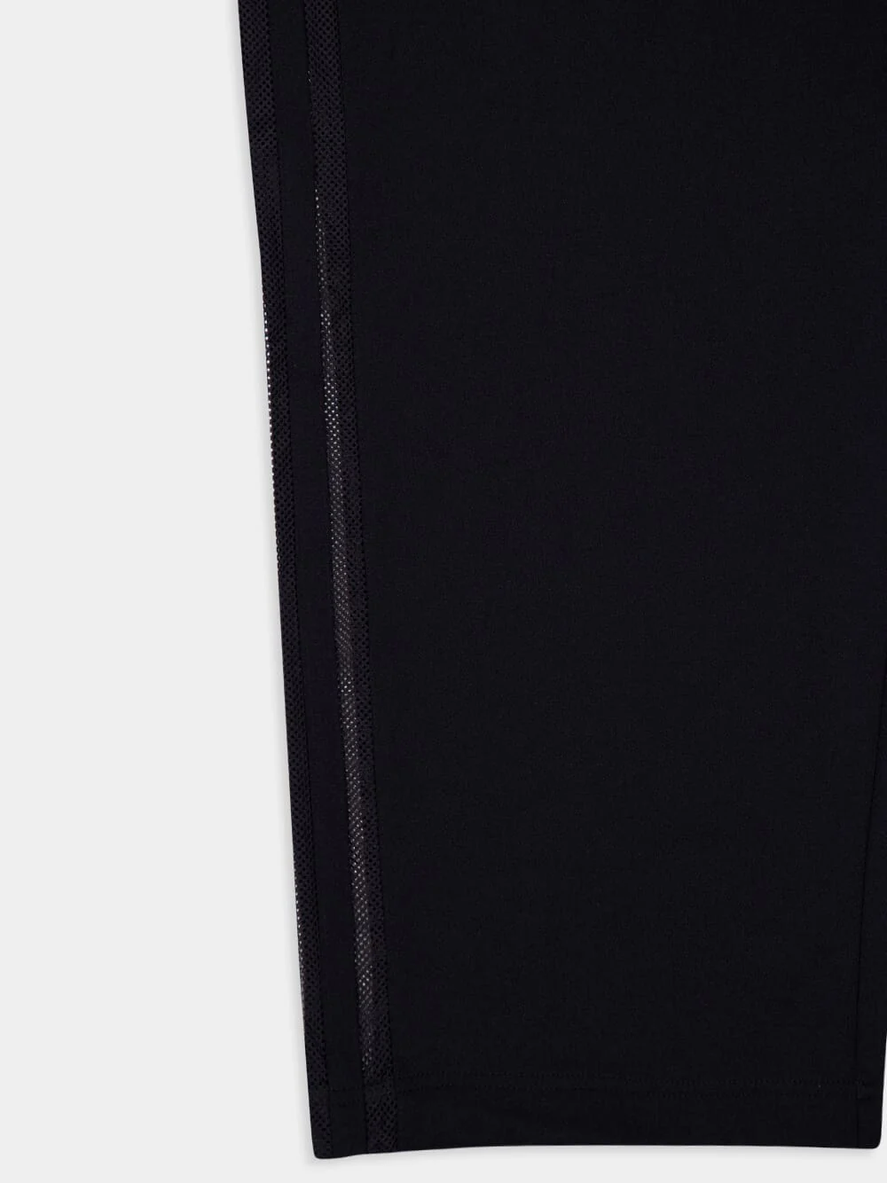 Black 3-Stripes Mesh Casual Trousers - Image 4