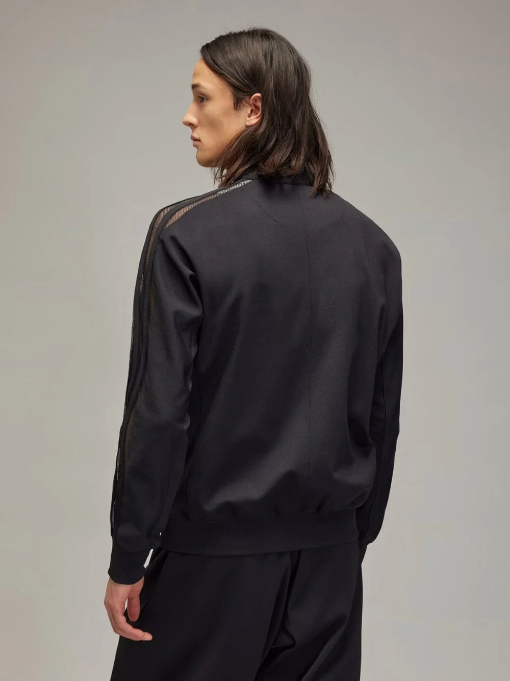 Black 3-Stripes Mesh Track Jacket - Image 4