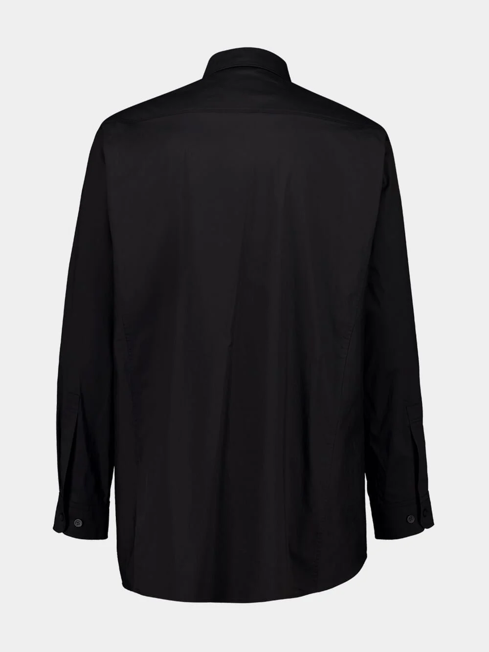 Black Cotton Sport Shirt with Chest Pocket - Image 2