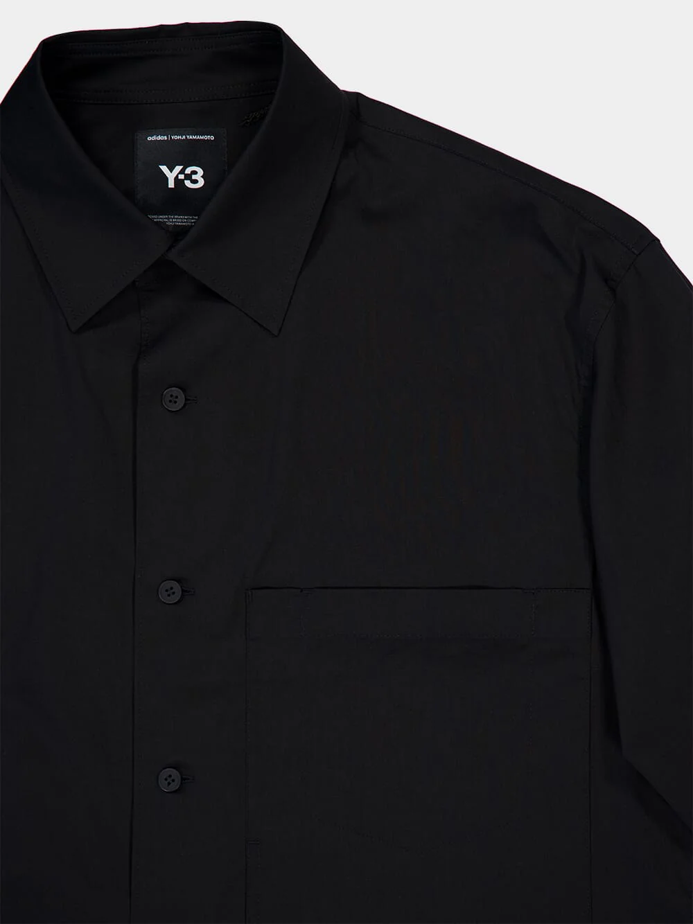 Black Cotton Sport Shirt with Chest Pocket - Image 4