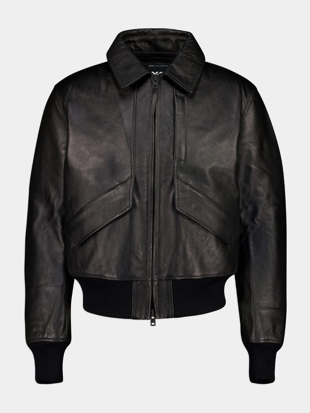Black Leather Bomber Jacket