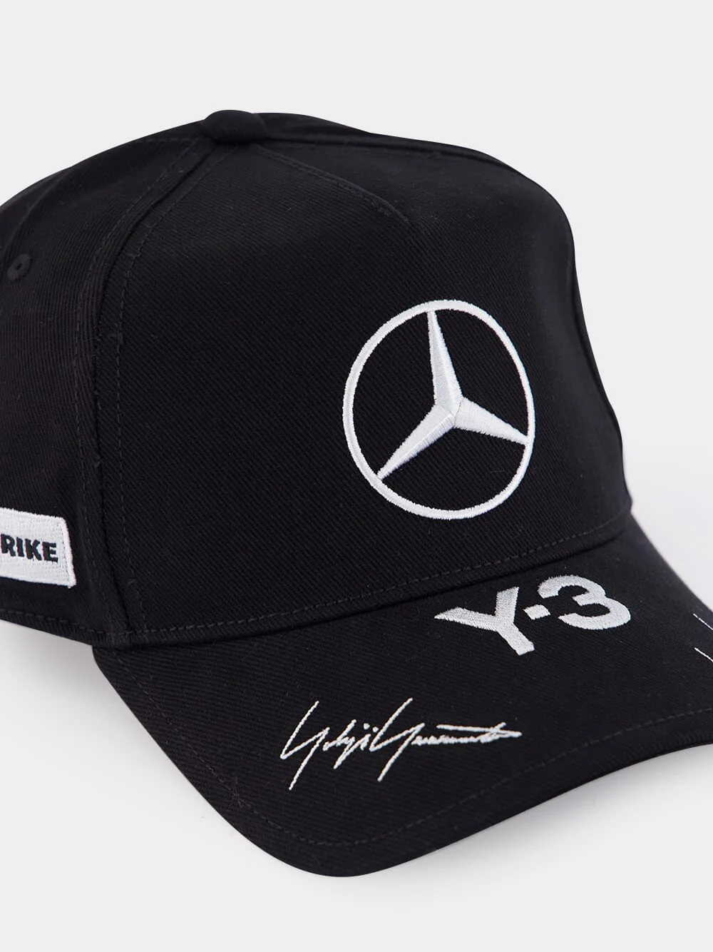 Black Logo Embroidered Cap - Image 3