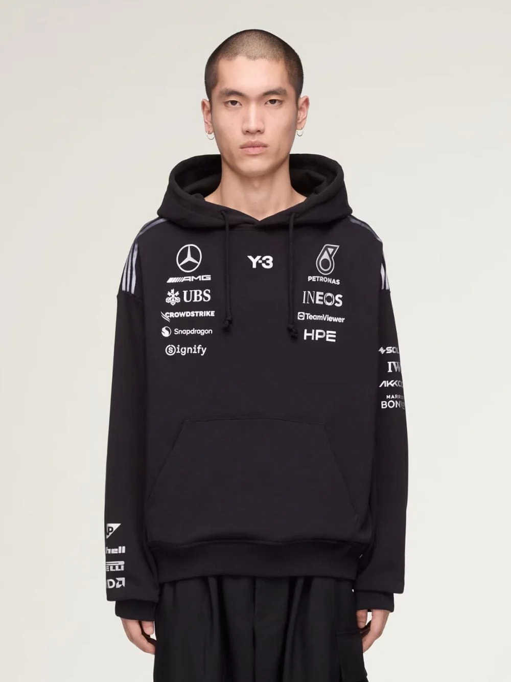 Black Mercedes Team Cotton Sweatshirt - Image 2