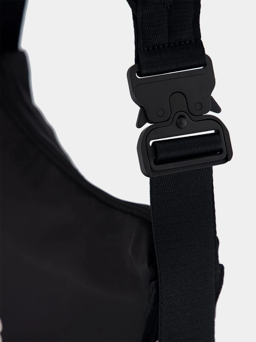 Black Nylon Crossbody Bag - Image 8