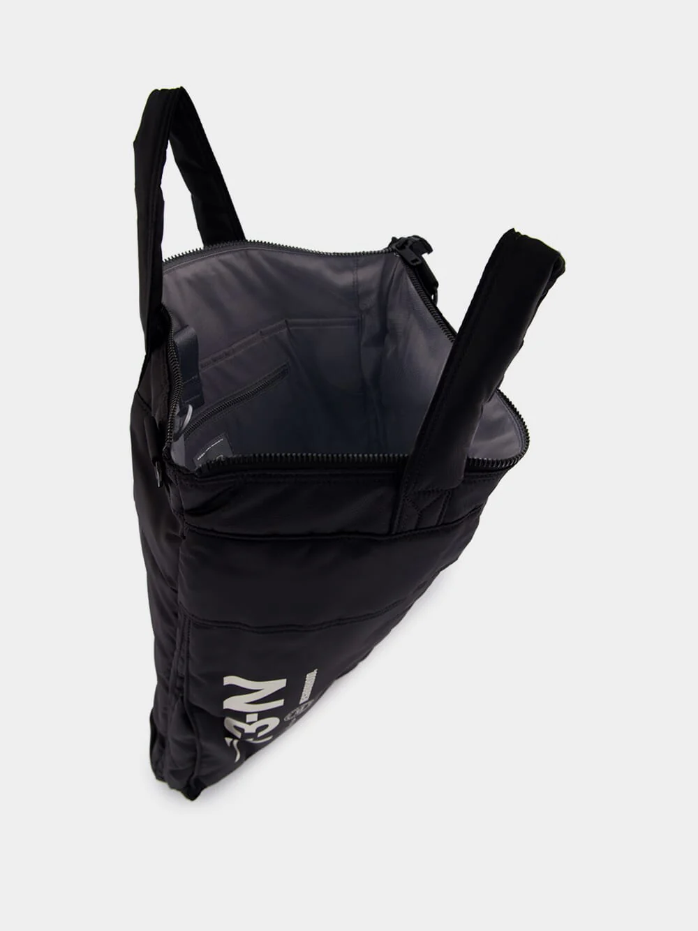 Black Padded Nylon Tote Bag - Image 7
