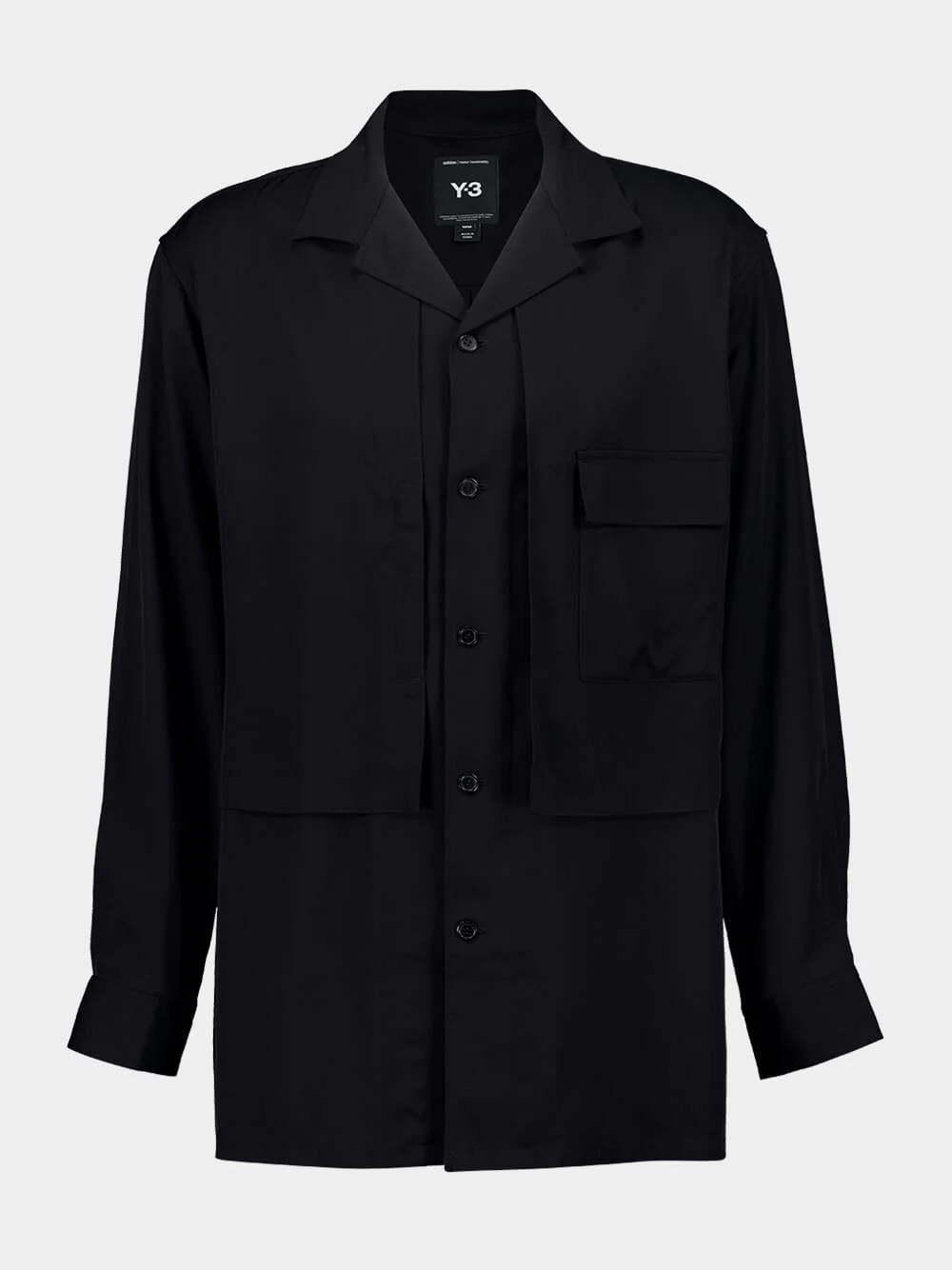 Black Rayon Twill Shirt - Image 2