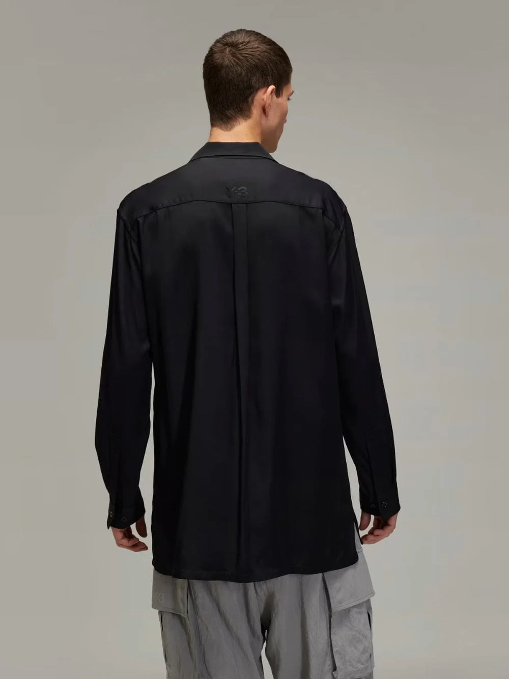 Black Rayon Twill Shirt - Image 3