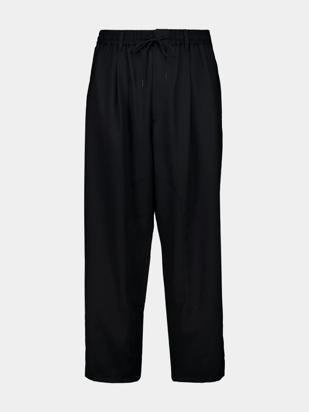 Black Recycled Wool Blend Trousers