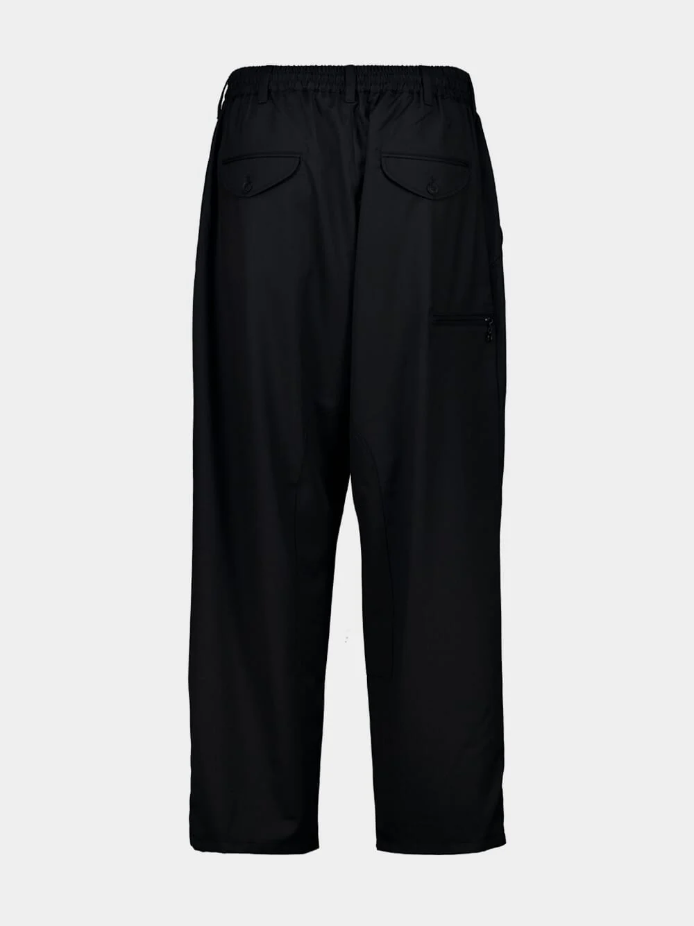 Black Recycled Wool Blend Trousers - Image 2