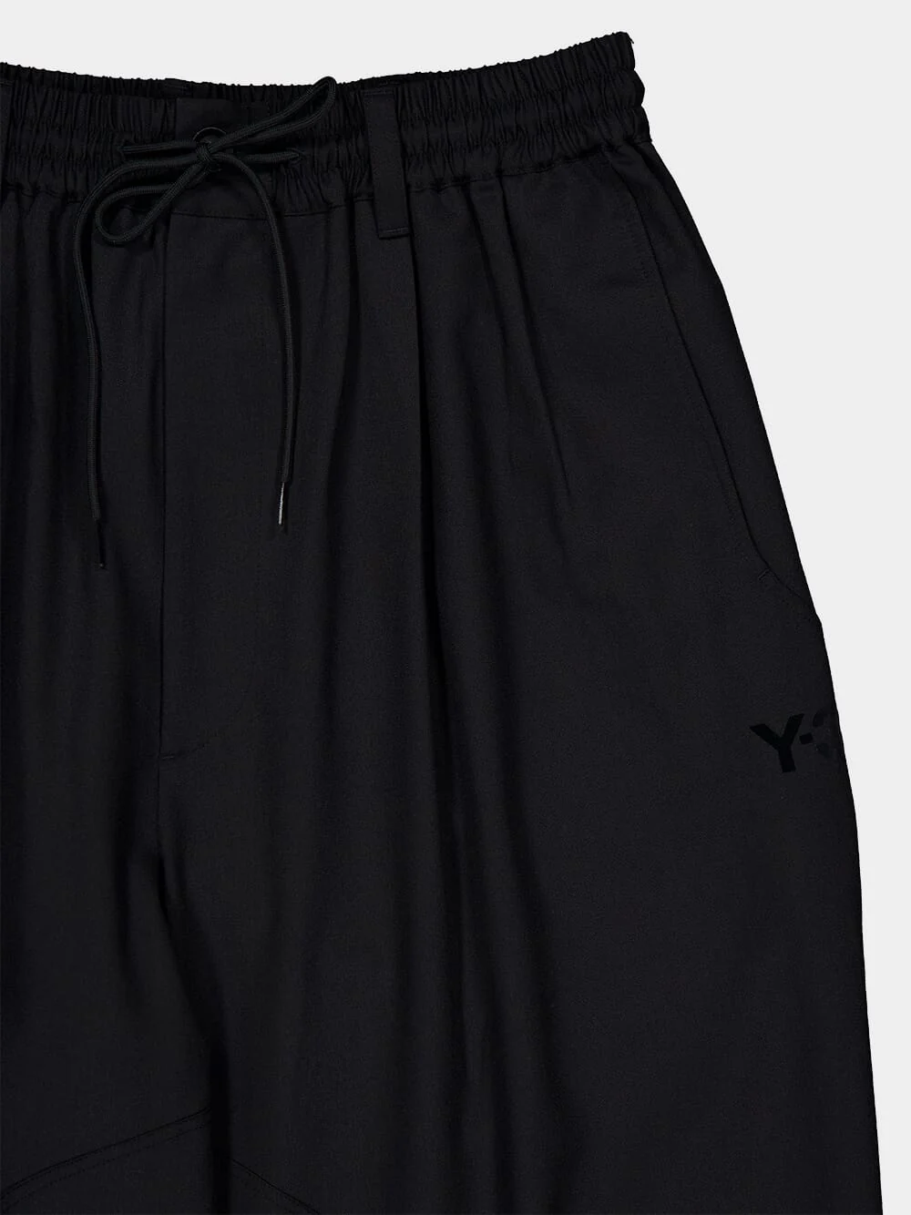 Black Recycled Wool Blend Trousers - Image 3